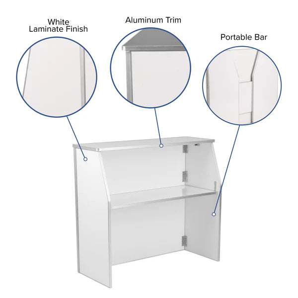 Bar pliable en stratifié blanc