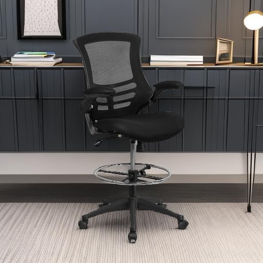 Chaise de bureau pivotante à dossier moyen avec hauteur