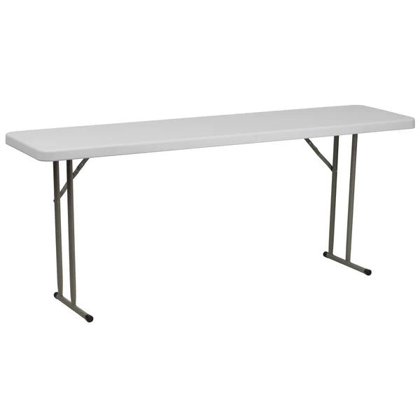 Table d'entraînement pliante en plastique blanc granit