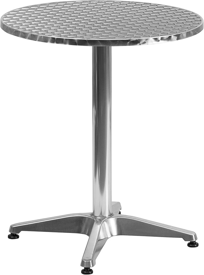 Table de jardin vitré rond