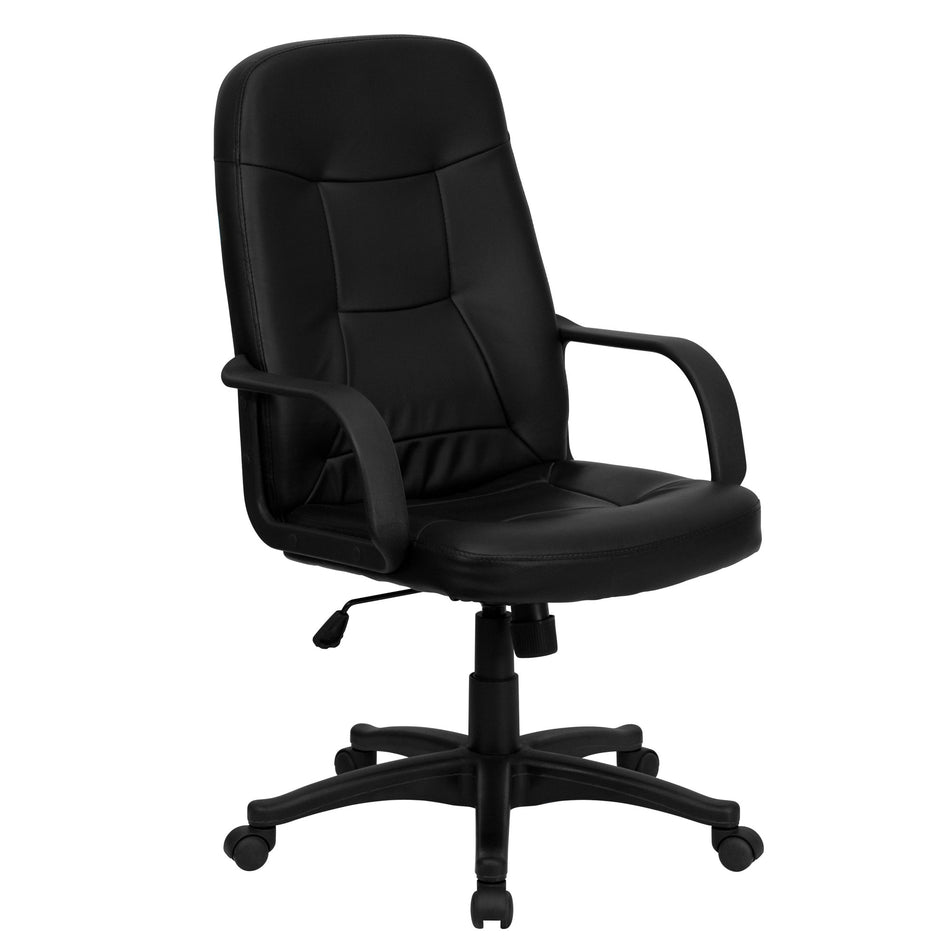 Fauteuil pivotant à dossier haut en vinyle