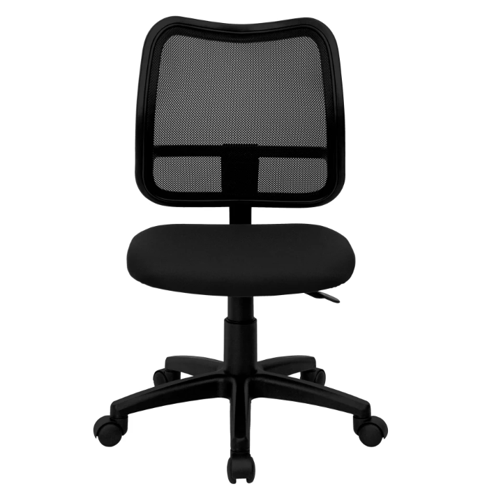 Chaise de bureau pivotante en tissu Delacora de 56 cm de large