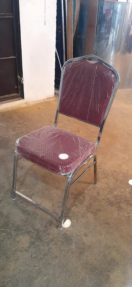 Chaise coussin en acier inoxydable noir, sans accoudoirs