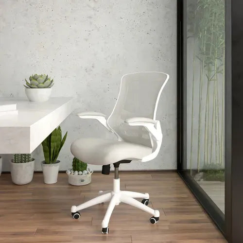 Chaise de bureau pivotante Flash Grey mesh